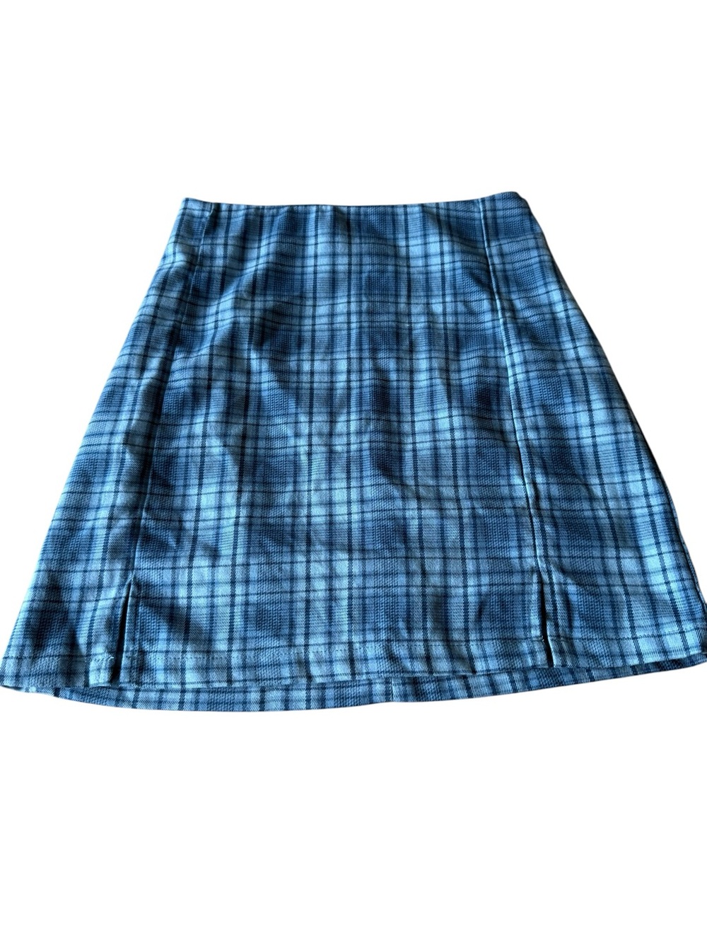Brandy Melville Blue Plaid‎ Midi Skirt